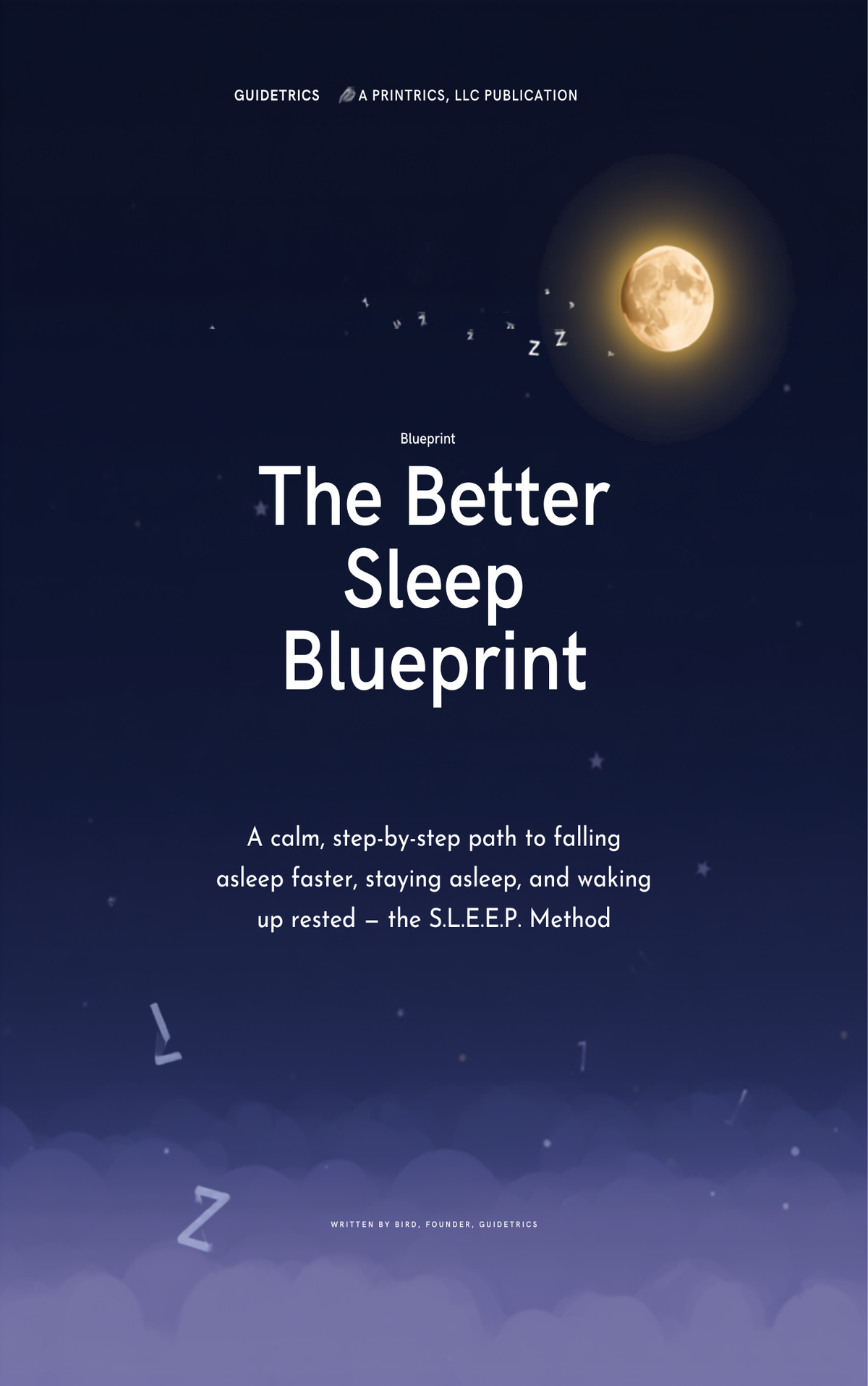 The Better Sleep Blueprint — Guidetrics Guide cover