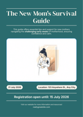 Cover of The New Mom's Survival Guide, a fourth trimester parenting PDF guide by Guidetrics