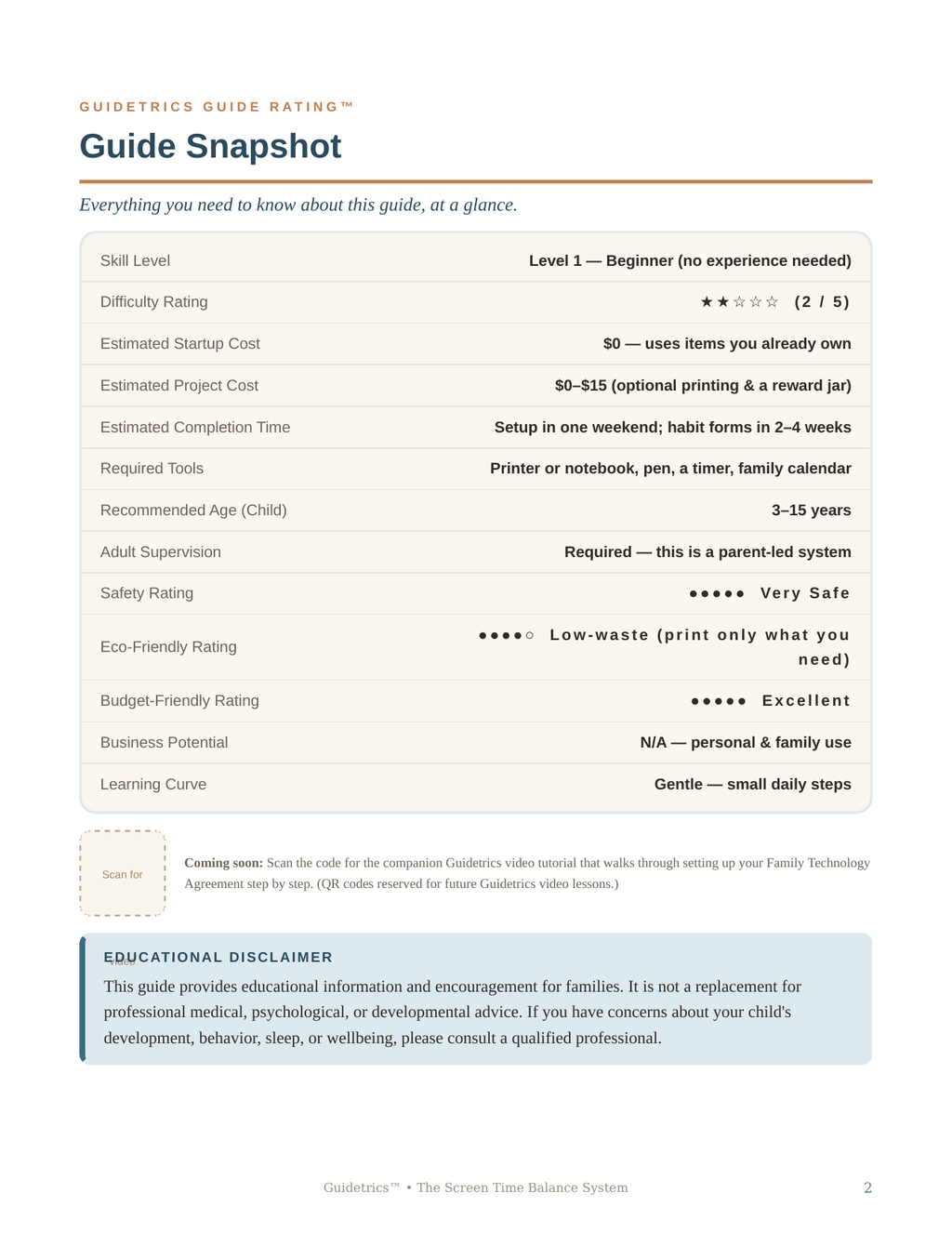 The Screen Time Balance System