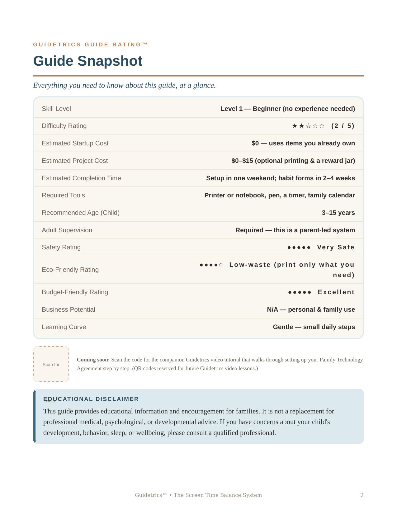 The Screen Time Balance System