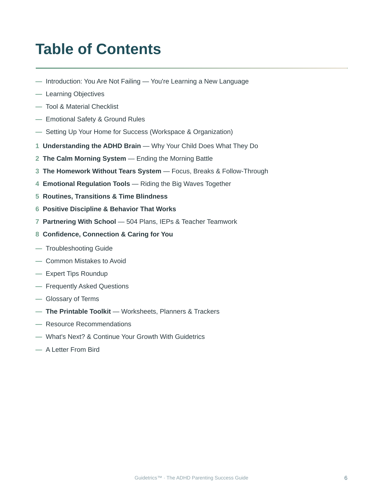 The ADHD Parenting Success Guide