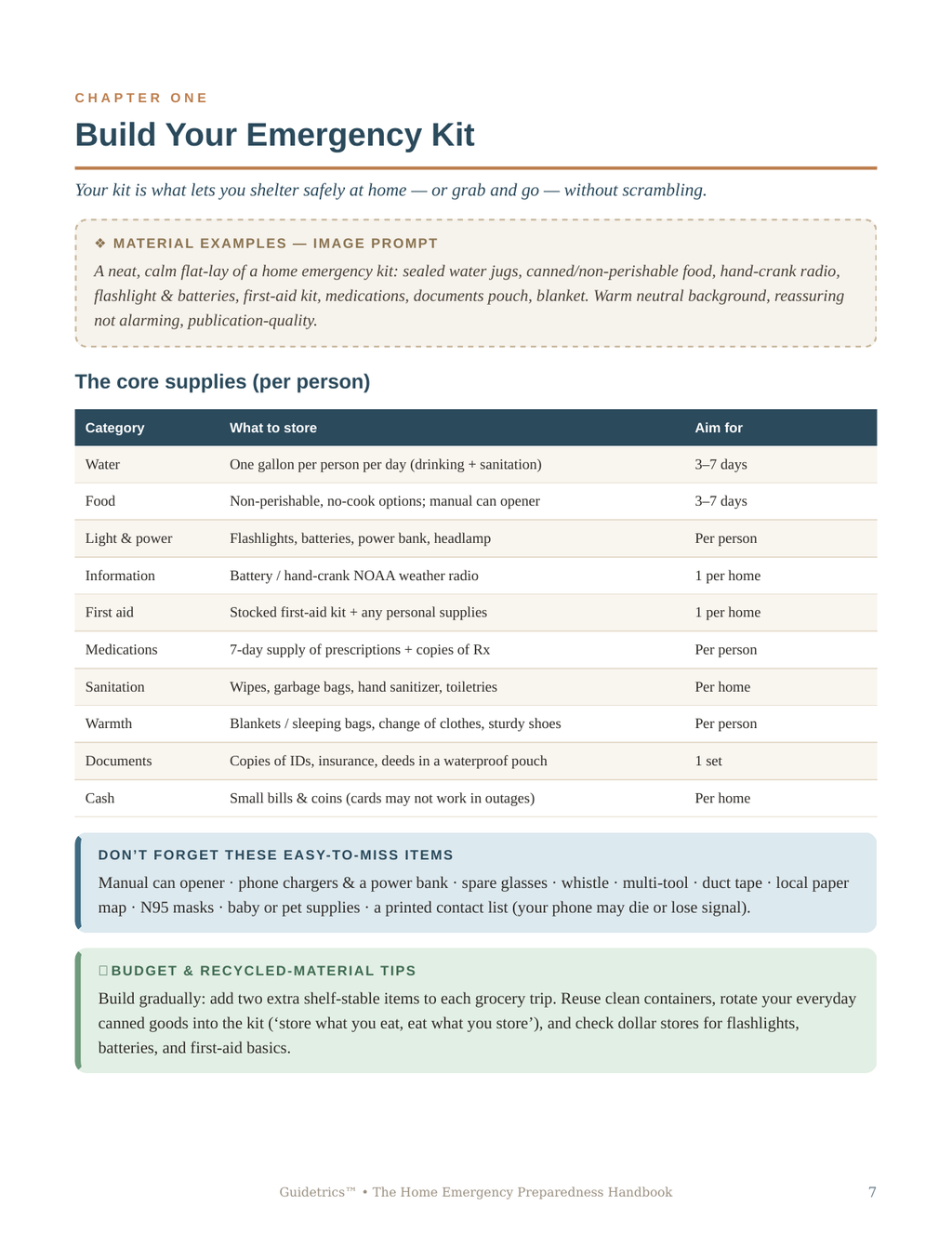 Home Emergency Preparedness Handbook