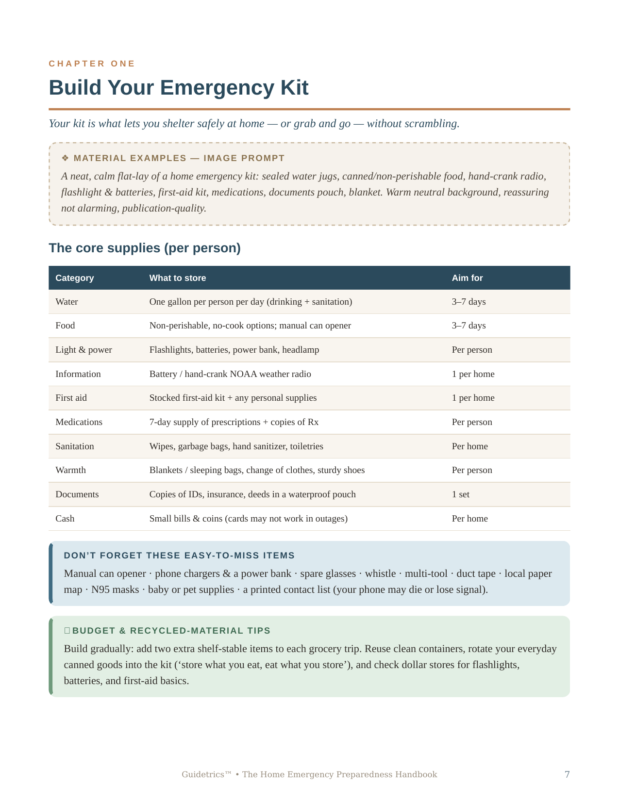 Home Emergency Preparedness Handbook