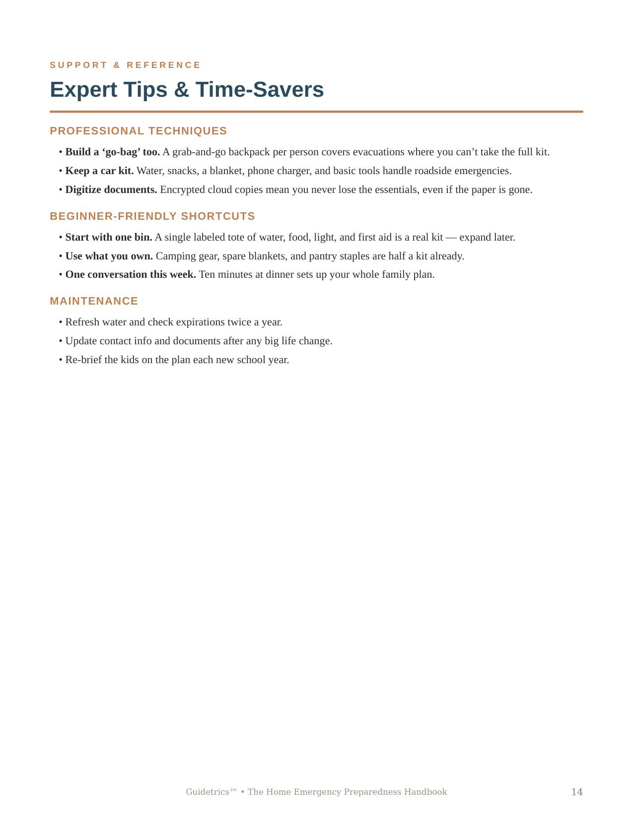 Home Emergency Preparedness Handbook