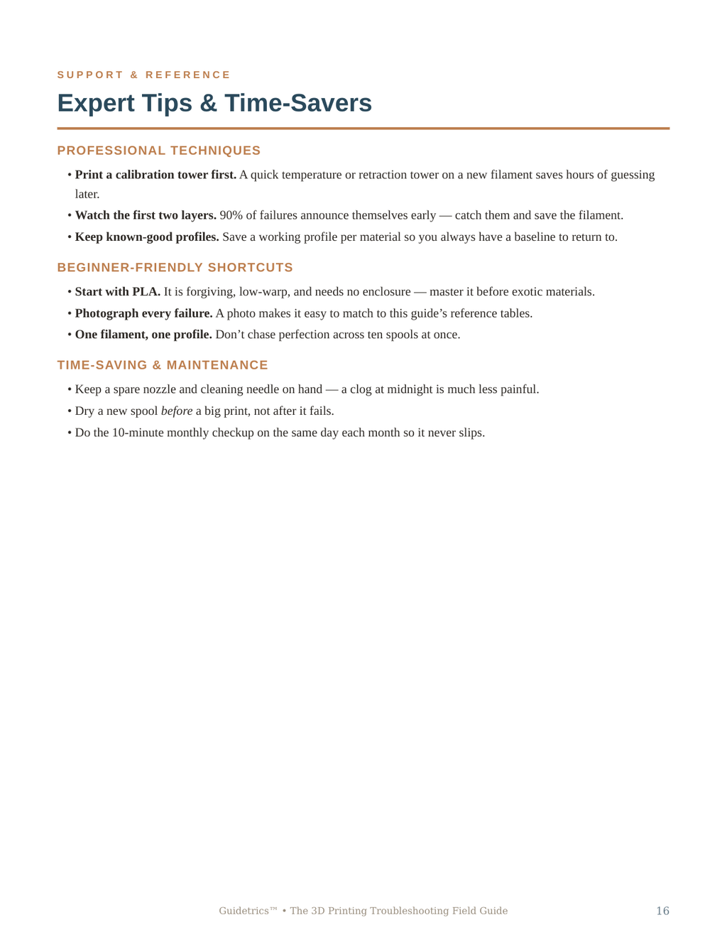 3D Printing Troubleshooting Field Guide