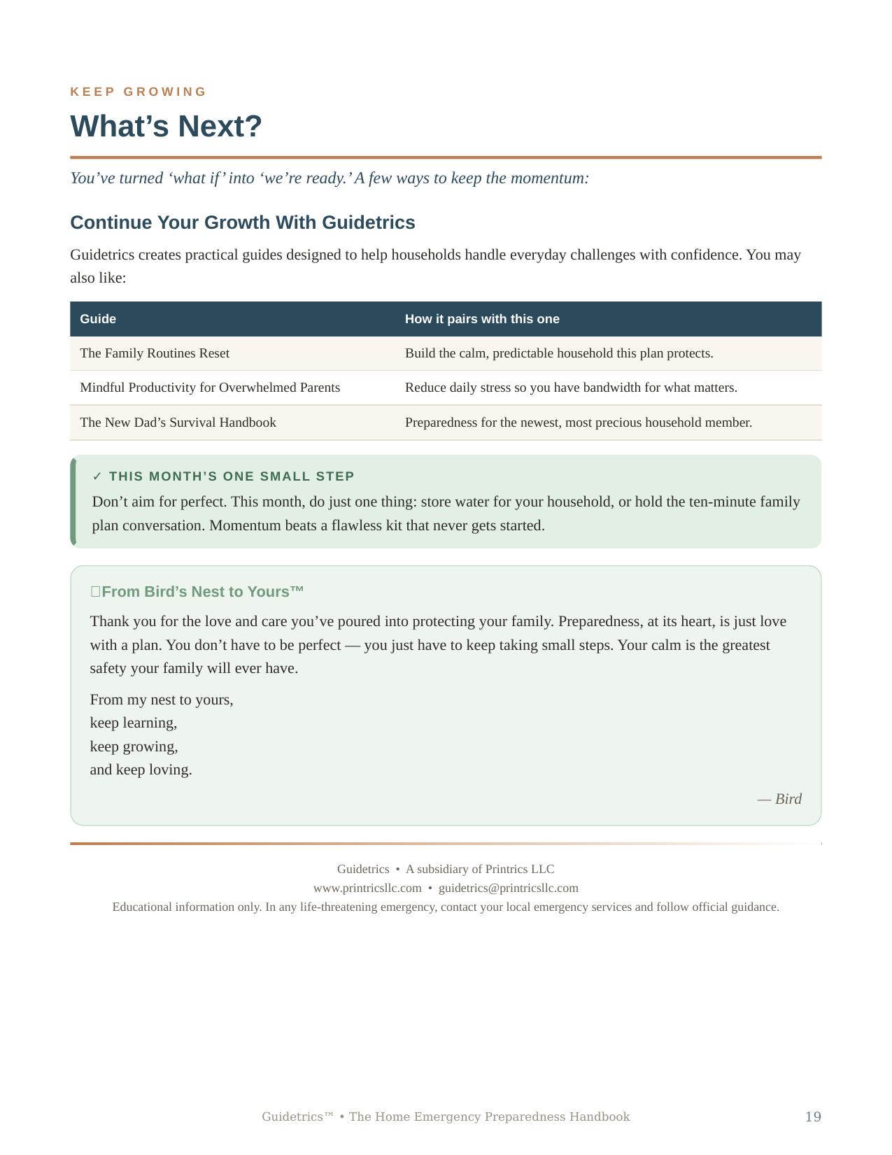 Home Emergency Preparedness Handbook
