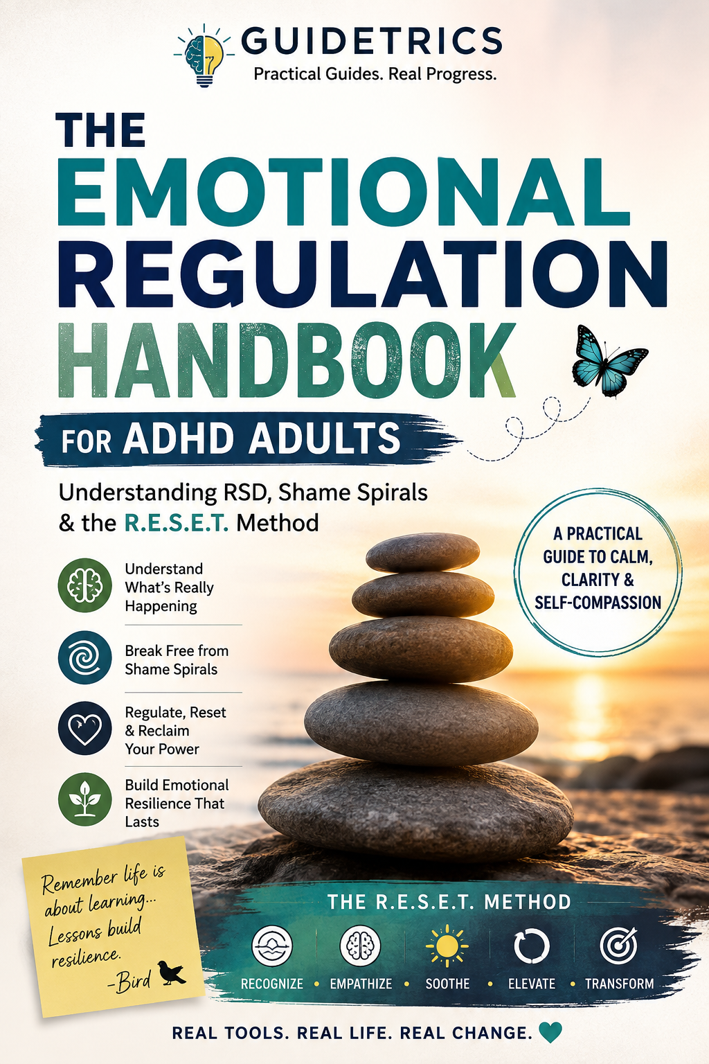 The Emotional Regulation Handbook for ADHD Adults — Understanding RSD, Shame Spirals & the R.E.S.E.T. Method (Printable PDF)