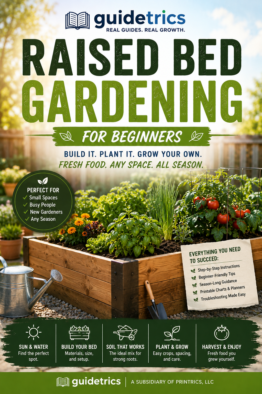 Raised Bed Gardening for Beginners — Complete Illustrated Guide (Printable PDF)