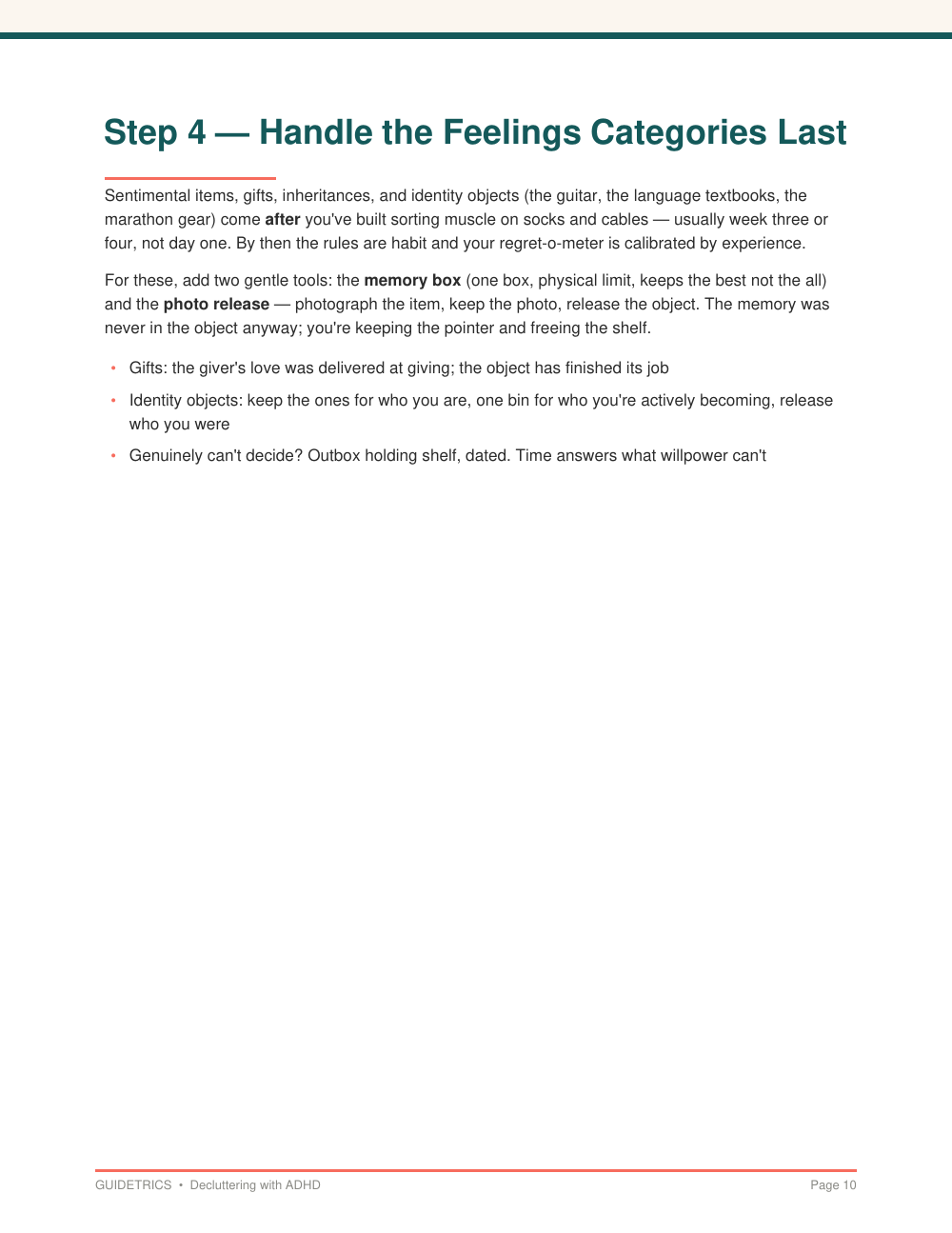 Decluttering with ADHD