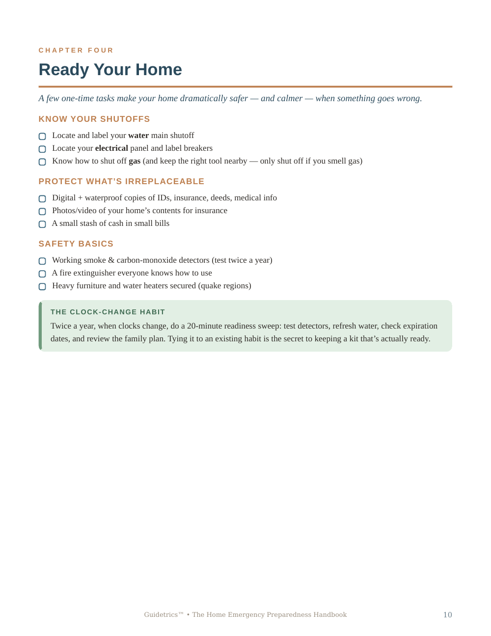 Home Emergency Preparedness Handbook