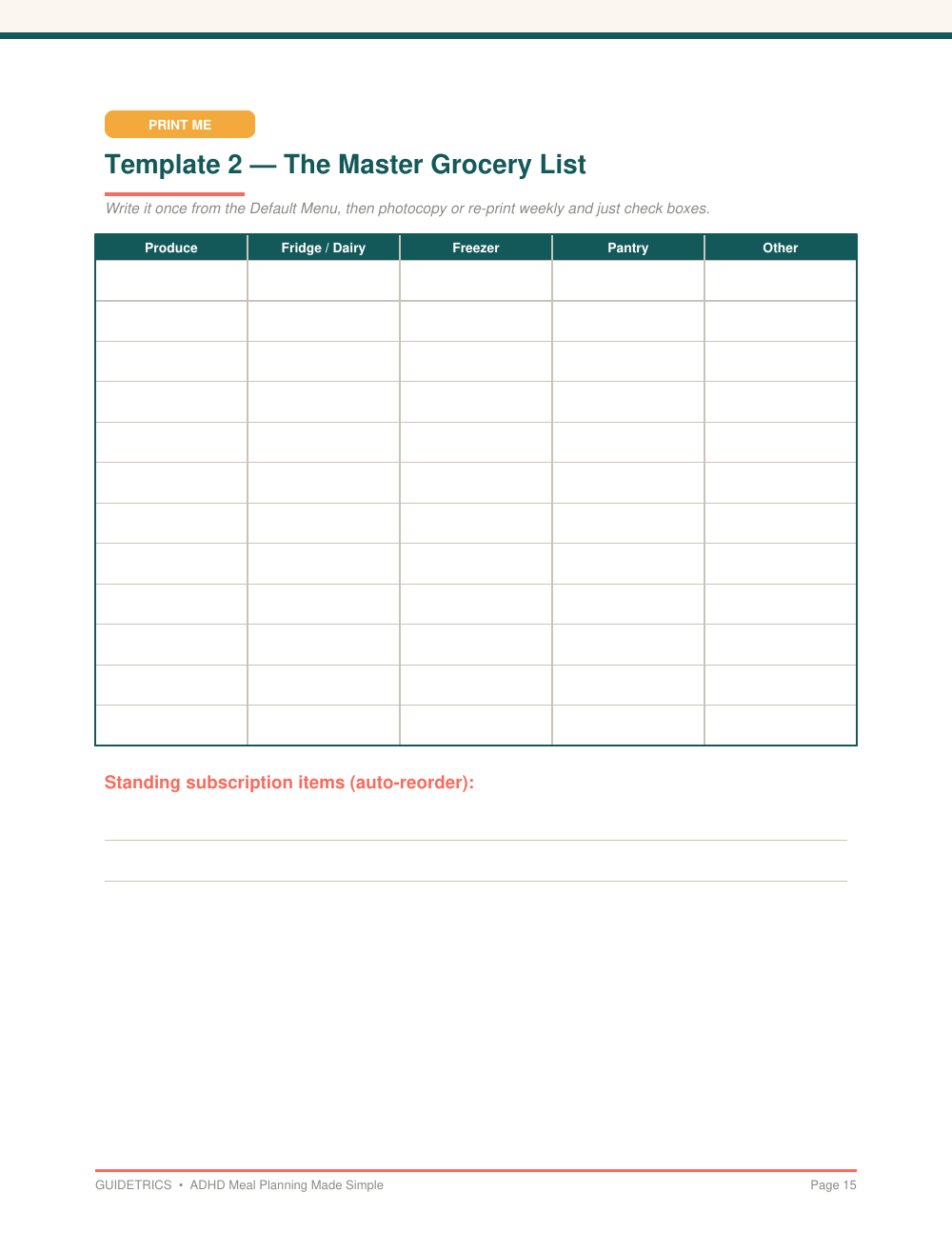ADHD Meal Planning Made Simple