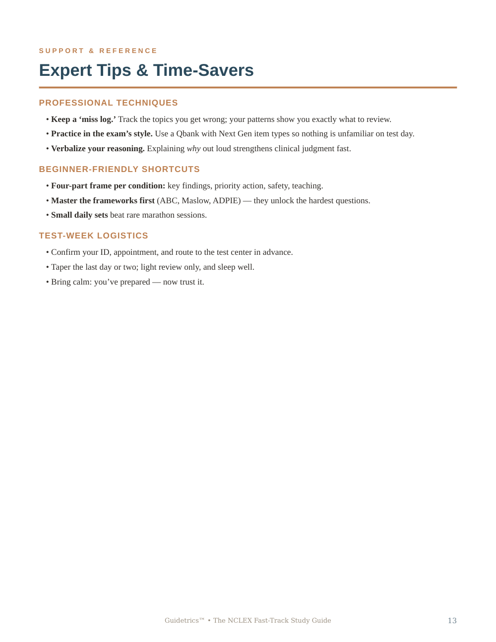 NCLEX Fast-Track Study Guide