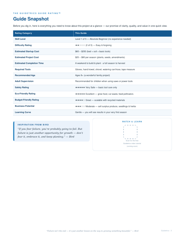 Raised Bed Gardening for Beginners — Complete Illustrated Guide (Printable PDF)