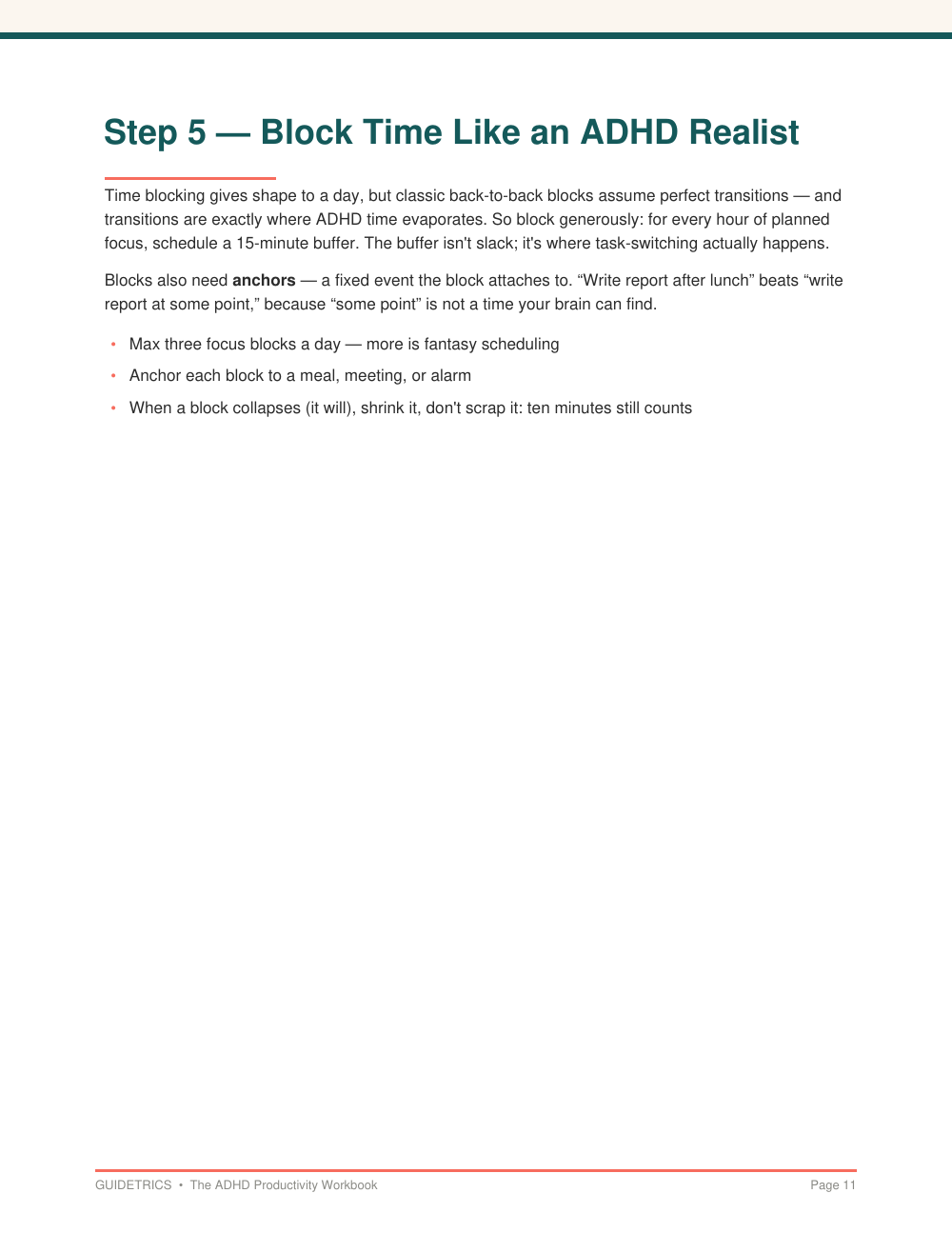 The ADHD Productivity Workbook