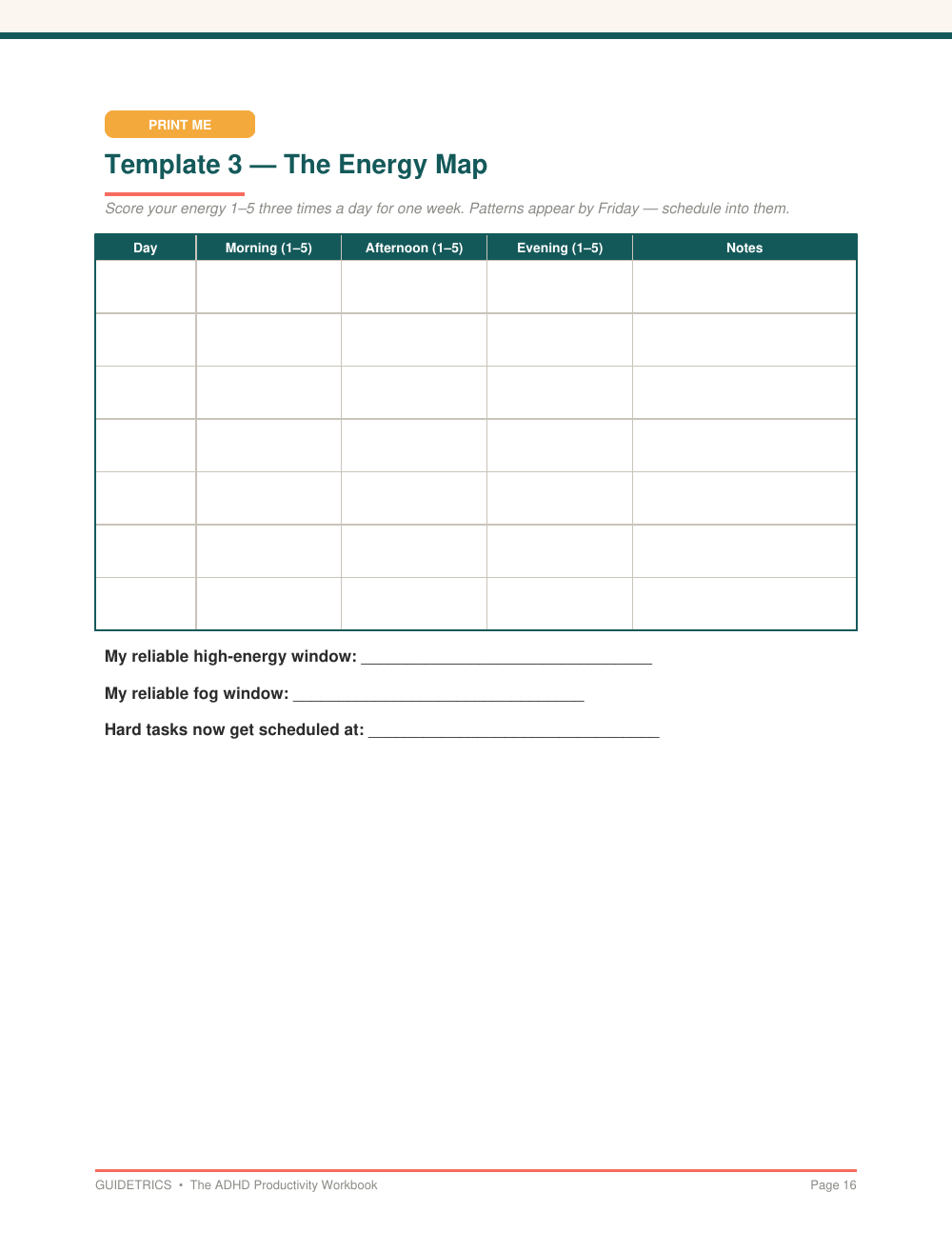 The ADHD Productivity Workbook