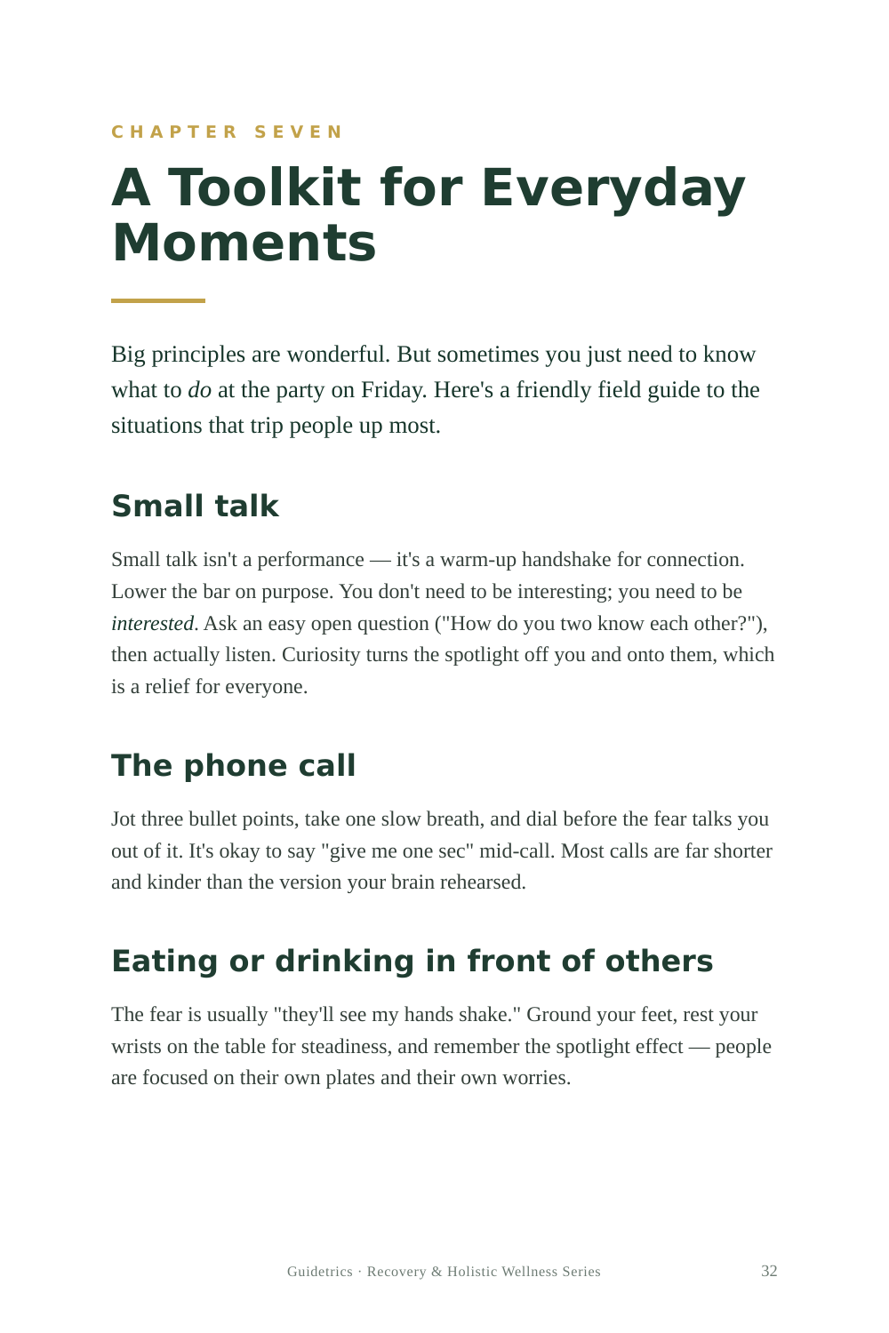Social Anxiety Recovery — Guidetrics Guide & Workbook (Printable PDF)