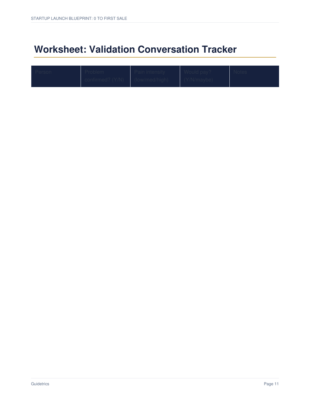 Startup Launch Blueprint: 0 to First Sale